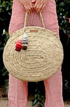 Fabienne Shopper - Duurzame rieten tas - Kan over schouder - Strandtas - Handgemaakt
