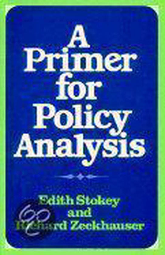 Primer For Policy Analysis 9780393090987 Edith Stokey Boeken
