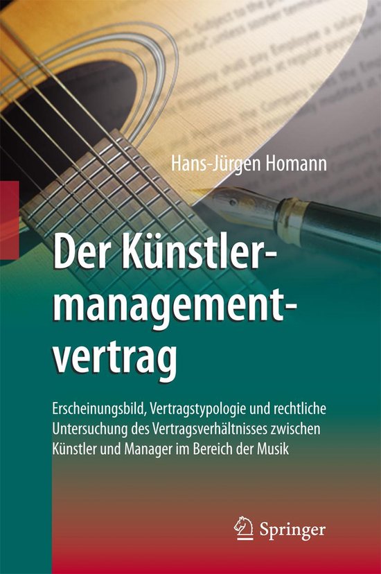Der Künstlermanagementvertrag - cover