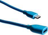 Boompods C2AUSB-BLU USB-kabel 1 m 3.2 Gen 1 (3.1 Gen 1) USB C USB A Blauw