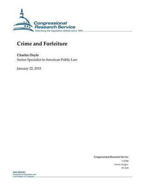 Crs Reports- Crime and Forfeiture - cover