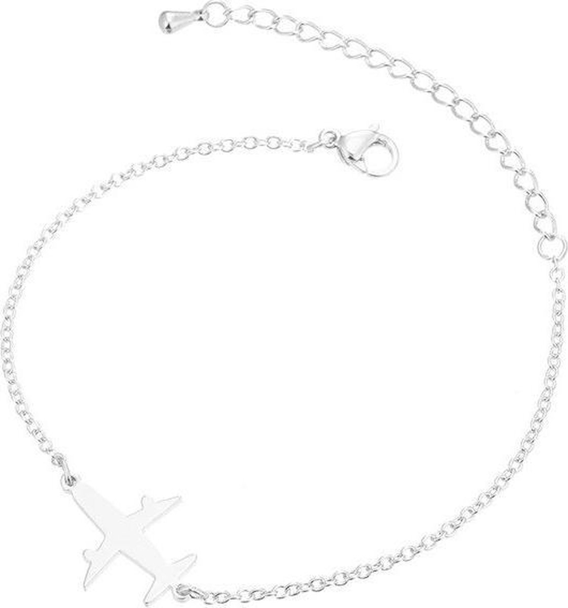 24/7 Jewelry Collection Vliegtuig Armband - Zilverkleurig | bol.com