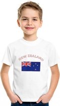 Kinder t-shirt vlag New Zealand M (122-128)