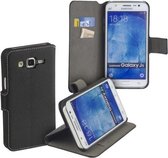 MiniPrijzen MP - Zwart Samsung Galaxy J5 booktype - bookstyle - Wallet Case - Flip Cover - Book Case - Bescherm Hoes - Telefoonhoesje - Smartphone hoesje
