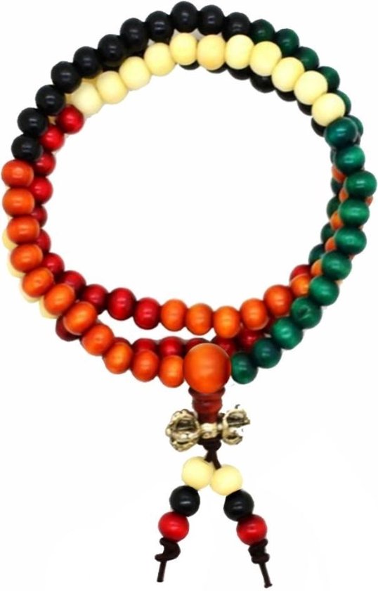 Fako Bijoux® - Buddha Armband - Sandelhout - 6mm - Multicolor