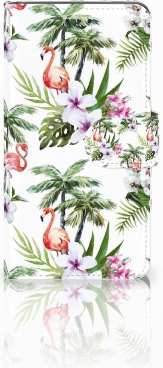 Nokia 7 Telefoonhoesje met Pasjes Flamingo Palms