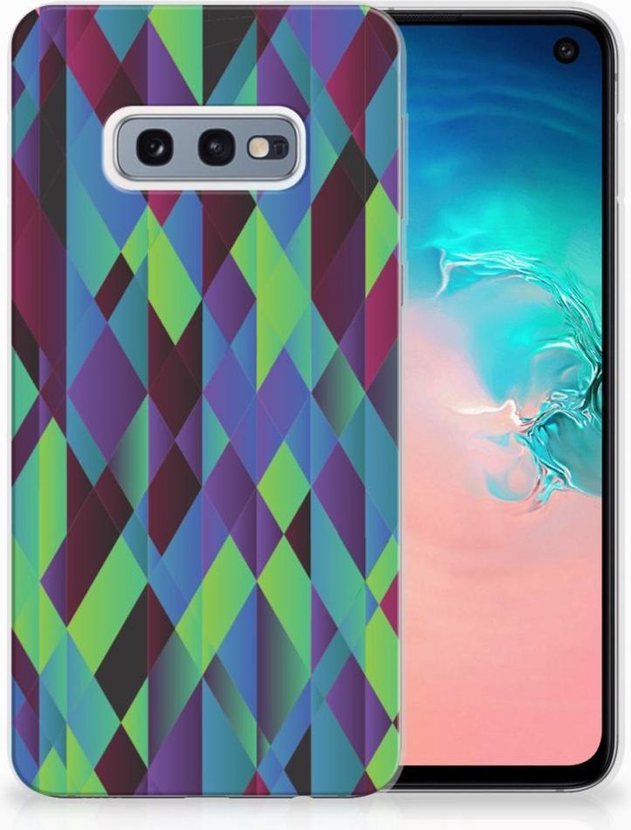 Samsung Galaxy S10e TPU Hoesje Abstract Green Blue