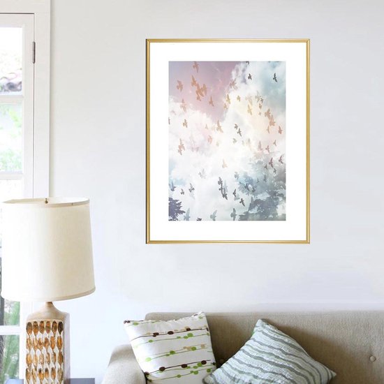 Homedecoration Easy - Cadre photo - Format photo 41x69 cm - Plastique - Hêtre clair