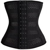 Corset 6 Haaks Zwart - L /  Steel Boned