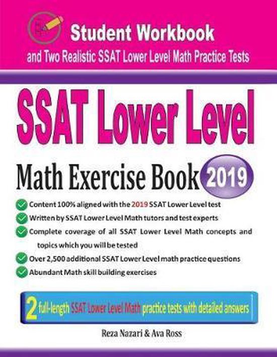 SSAT Lower Level Math Exercise Book - cover