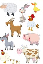 81x Boerderij dieren stickers - kinderstickers - stickervellen - knutselspullen