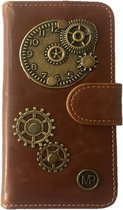 MP Case® PU Leder Mystiek design Bruin Hoesje voor Sony Xperia L1 Time Bedel book case wallet case