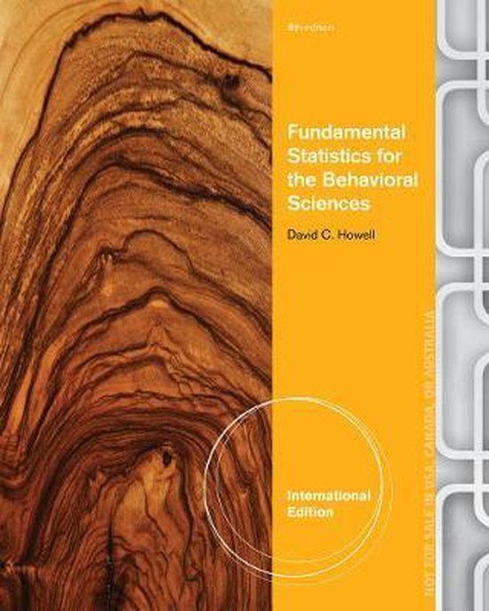 Fundamental Statistics for the Behavioral Sciences, Internat ... - cover