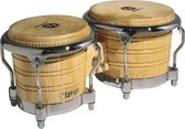 Latin Percussion LP201AX2 Generation II Bongos Natural Chrome bongos