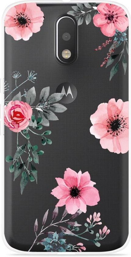 hoofdstuk commentaar zebra Motorola Moto G4 Play Hoesje Flowers | bol.com