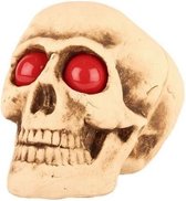 Halloween - Horror decoratie schedel/doodskop met lichtgevende ogen 20 x 24 cm - Halloween versiering