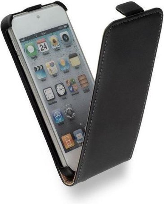 Apple iPod Touch 5 Lederlook Flip Case hoesje Zwart | bol.com