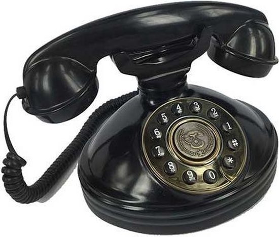retro telefoon druktoets zwart Steepletone SNW30PB | bol.com