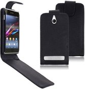 Sony Xperia E1 zwart flip tasje hoesje wallet cover
