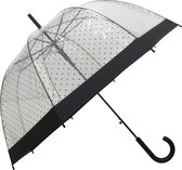 Bol.com Smati Lady Paraplu - Transparant - Opent Automatisch - Zwart - Ø85cm aanbieding