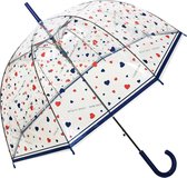 Smati I Love Rain Paraplu - Transparant - Opent Automatisch - Blauw - Rood - Ø84cm