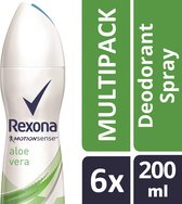 Rexona Women Fresh Aloe Vera - 6 x 200 ml - Deodorant Spray