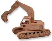 Bouwpakket 3D Puzzel Graafmachine- hout