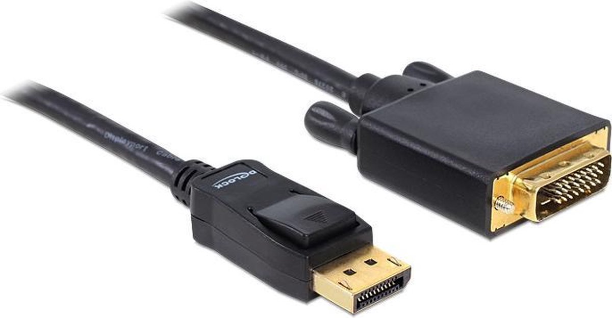 Delock Displayport Naar Dvi Beeldscherm Kabel Zwart 3 Meter Bol Com