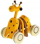 Houten trekfiguur Giraf