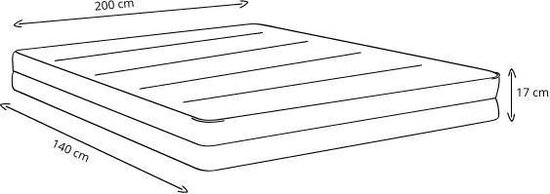 vidaXL Matelas avec une housse lavable 200x140x17 cm