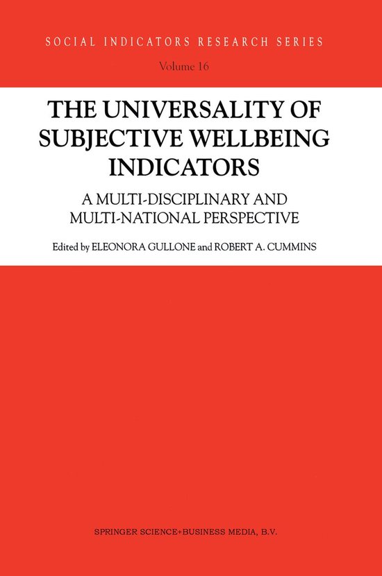 Social Indicators Research Series 16 The Universality of Subjective