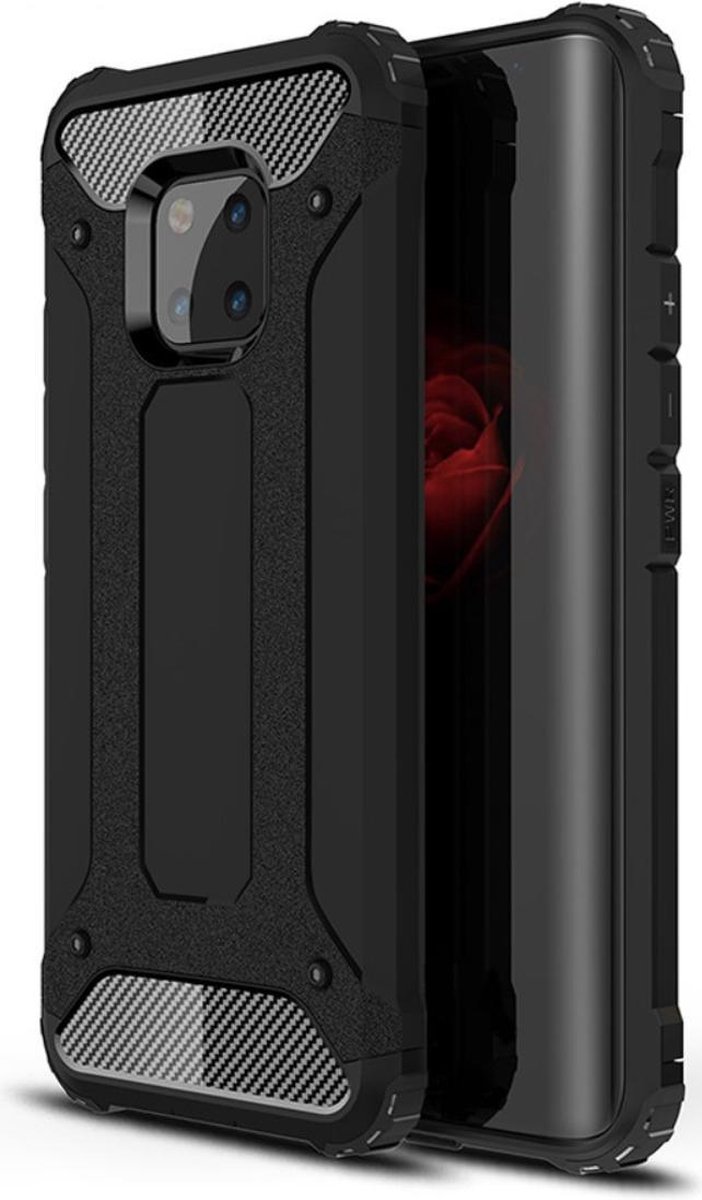 Luxe Extra Stevige Armor Hoesje voor Huawei Mate 20 Pro - Shockproof Case - Cover zwart
