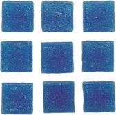 30 stuks vierkante mozaieksteentjes blauw 2 cm