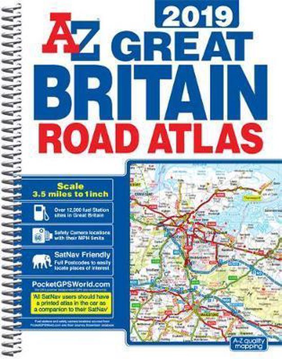 Great Britain Road Atlas 2019 (A4 Spiral) 9781782572138 Boeken