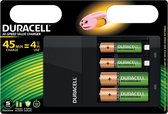 3x Duracell batterijlader Hi-Speed Value Charger, inclusief 2 AA en 2 AAA batterijen, op blister