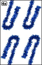 4x PVC folie draai guirlande blauw 5 meter BRANDVEILIG
