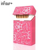 Handig Siliconen Sigarettendoosje - Etui - Roze Bloem - Sigaretten Opbergen - Cover - Case