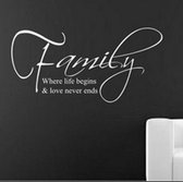 muursticker | Family, where life begins | wallstickershop