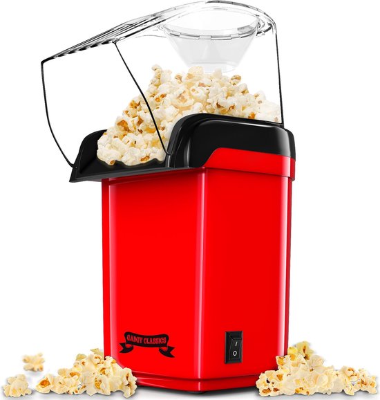 Gadgy Popcorn Machine - Hetelucht Popcorn Maker - 1200 watt - 27 cm - kinderfeestje