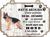 Spreukenbordje hond: Duitse herder