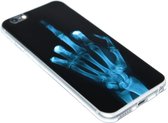 Schedel middelvinger hoesje siliconen iPhone 6 (S) Plus