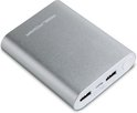 RealPower PB-12.000C - Powerbank 12.000 mAh met 2 USB-poorten - Zilver