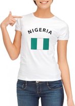 Wit dames t-shirt Nigeria L