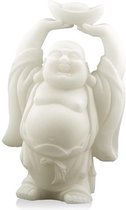 Sneeuwkwarts Beeldje Boeddha met Schaal Boven Hoofd (12 cm)