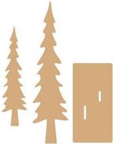 Dutch Doobadoo Dutch MDF art kerstboom set - 4 milimeter