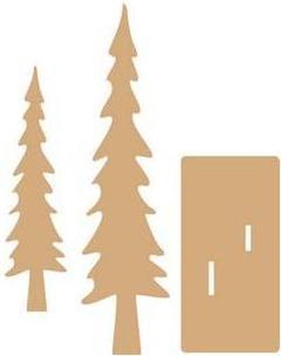 Dutch Doobadoo Dutch MDF art kerstboom set - 4 milimeter