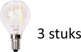 LED lamp 2W E14 Kogel | XQ1405 set van 3 stuks