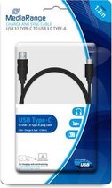 MediaRange MRCS160 USB-kabel 1,2 m USB 3.2 Gen 1 (3.1 Gen 1) USB A USB C Zwart
