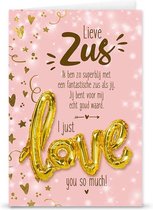 Lieve Zus LOVE ballonkaart