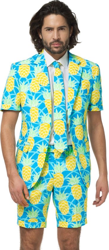 OppoSuits Shineapple - Mannen Kostuum - Zomer - Geel - Feest - Maat 56